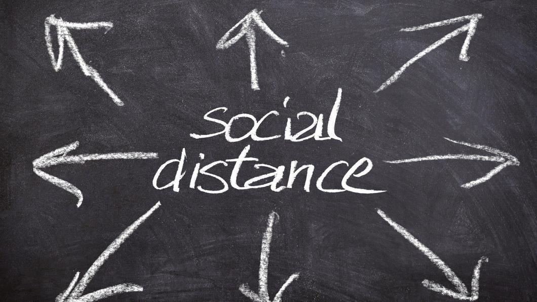 Illustratie van social distance