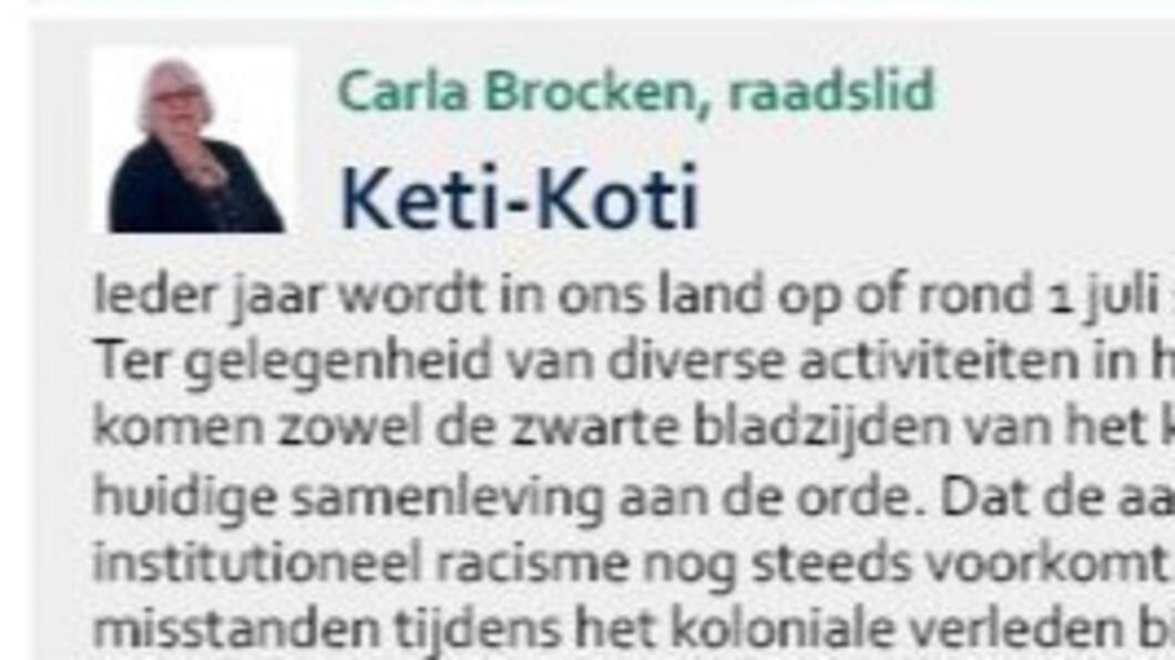 Kop van de column van GroenLinks in Nieuwsblad Purmerend