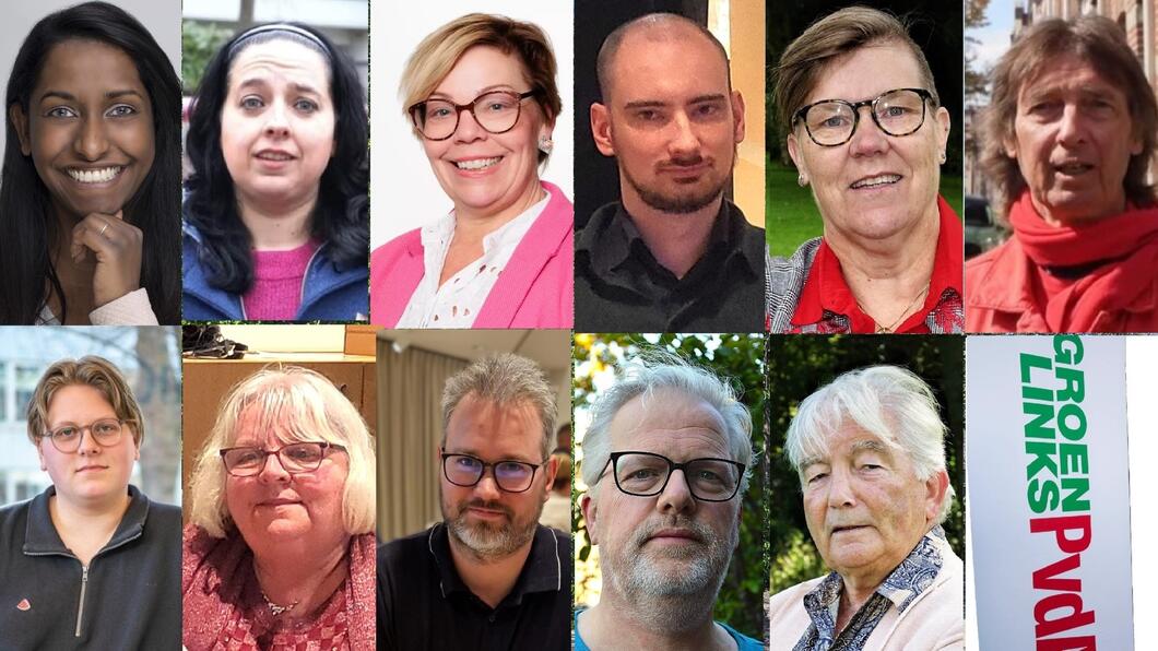 Foto's van de eerste 11 kandidaten op de lijst
