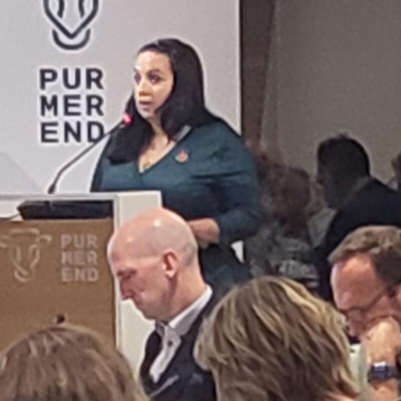 Marône Welbergen in de raadszaal bij het uitspreken van de algemene beschouwingen voor de begroting 2026